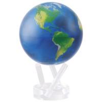 Mova Globe 4.5" STE-NE Self Rotating Globe Natural Earth BLUE AND GREEN   183249020740